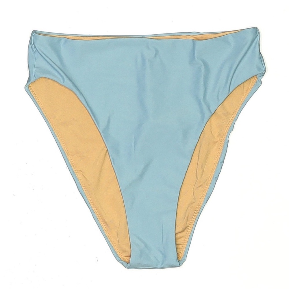 NWT J. Crew Blue High Leg Linned Bikini Bottoms